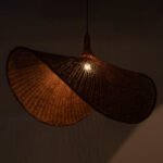 GLOBOSTAR® CUBA 01770 Boho Κρεμαστό Φωτιστικό Οροφής με Ντουί 1 x E27 AC 220-240V IP20 - Καφέ - Μ100 x Π100 x Y55cm - Image 3