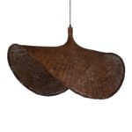 GLOBOSTAR® CUBA 01770 Boho Κρεμαστό Φωτιστικό Οροφής με Ντουί 1 x E27 AC 220-240V IP20 - Καφέ - Μ100 x Π100 x Y55cm - Image 5