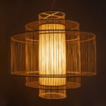 GLOBOSTAR® HIBISCUS 01780 Boho Κρεμαστό Φωτιστικό Οροφής με Ντουί 1 x E27 AC 220-240V IP20 - Μπεζ - Μ100 x Π100 x Y100cm - Image 3