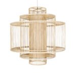 GLOBOSTAR® HIBISCUS 01780 Boho Κρεμαστό Φωτιστικό Οροφής με Ντουί 1 x E27 AC 220-240V IP20 - Μπεζ - Μ100 x Π100 x Y100cm - Image 5