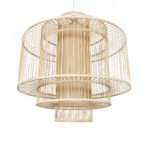 GLOBOSTAR® HIBISCUS 01780 Boho Κρεμαστό Φωτιστικό Οροφής με Ντουί 1 x E27 AC 220-240V IP20 - Μπεζ - Μ100 x Π100 x Y100cm - Image 6