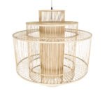 GLOBOSTAR® HIBISCUS 01780 Boho Κρεμαστό Φωτιστικό Οροφής με Ντουί 1 x E27 AC 220-240V IP20 - Μπεζ - Μ100 x Π100 x Y100cm - Image 7