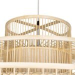 GLOBOSTAR® HIBISCUS 01780 Boho Κρεμαστό Φωτιστικό Οροφής με Ντουί 1 x E27 AC 220-240V IP20 - Μπεζ - Μ100 x Π100 x Y100cm - Image 8