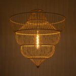 GLOBOSTAR® HIBISCUS 01781 Boho Κρεμαστό Φωτιστικό Οροφής με Ντουί 1 x E27 AC 220-240V IP20 - Μπεζ - Μ100 x Π100 x Υ100cm - Image 3