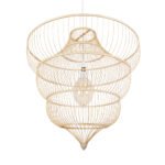 GLOBOSTAR® HIBISCUS 01781 Boho Κρεμαστό Φωτιστικό Οροφής με Ντουί 1 x E27 AC 220-240V IP20 - Μπεζ - Μ100 x Π100 x Υ100cm - Image 6