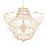 GLOBOSTAR® HIBISCUS 01781 Boho Κρεμαστό Φωτιστικό Οροφής με Ντουί 1 x E27 AC 220-240V IP20 - Μπεζ - Μ100 x Π100 x Υ100cm - Image 7