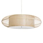 GLOBOSTAR® HIBISCUS 01782 Boho Κρεμαστό Φωτιστικό Οροφής με Ντουί 3 x E27 AC 220-240V IP20 - Μπεζ - Μ120 x Π120 x Y31cm - Image 2