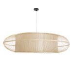 GLOBOSTAR® HIBISCUS 01782 Boho Κρεμαστό Φωτιστικό Οροφής με Ντουί 3 x E27 AC 220-240V IP20 - Μπεζ - Μ120 x Π120 x Y31cm - Image 4