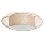 GLOBOSTAR® HIBISCUS 01782 Boho Κρεμαστό Φωτιστικό Οροφής με Ντουί 3 x E27 AC 220-240V IP20 - Μπεζ - Μ120 x Π120 x Y31cm - Image 6