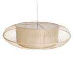 GLOBOSTAR® HIBISCUS 01782 Boho Κρεμαστό Φωτιστικό Οροφής με Ντουί 3 x E27 AC 220-240V IP20 - Μπεζ - Μ120 x Π120 x Y31cm - Image 7