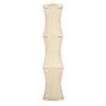 GLOBOSTAR® HIBISCUS 01783 Boho Κρεμαστό Φωτιστικό Οροφής με Ντουί 1 x E27 AC 220-240V IP20 - Μπεζ - Μ35 x Π35 x Υ150cm