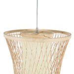 GLOBOSTAR® HIBISCUS 01783 Boho Κρεμαστό Φωτιστικό Οροφής με Ντουί 1 x E27 AC 220-240V IP20 - Μπεζ - Μ35 x Π35 x Υ150cm - Image 7