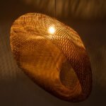 GLOBOSTAR® CARIBBEAN 01784 Μοντέρνο Κρεμαστό Φωτιστικό Οροφής με Ντουί 1 x E27 AC 220-240V IP20 - Μπεζ - Μ80 x Π80 x Υ35cm - Image 3