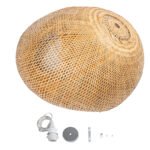 GLOBOSTAR® CARIBBEAN 01784 Μοντέρνο Κρεμαστό Φωτιστικό Οροφής με Ντουί 1 x E27 AC 220-240V IP20 - Μπεζ - Μ80 x Π80 x Υ35cm - Image 10