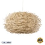 GLOBOSTAR® MINORCA 01786 Boho Κρεμαστό Φωτιστικό Οροφής με Ντουί 1 x E27 AC 220-240V IP20 - Μπεζ - Μ100 x Π100 x Υ45cm