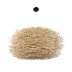 GLOBOSTAR® MINORCA 01786 Boho Κρεμαστό Φωτιστικό Οροφής με Ντουί 1 x E27 AC 220-240V IP20 - Μπεζ - Μ100 x Π100 x Υ45cm - Image 4