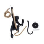 GLOBOSTAR® APES 01801 Μοντέρνο Κρεμαστό Φωτιστικό Οροφής με Ντουί 1 x E27 AC 220-240V IP20 - Μαύρο & Μπεζ - Μ26 x Π28 x Υ69cm - Image 11