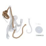 GLOBOSTAR® APES 01802 Μοντέρνο Κρεμαστό Φωτιστικό Οροφής με Ντουί 1 x E27 AC 220-240V IP20 - Λευκό & Μπεζ - Μ26 x Π28 x Υ69cm - Image 11