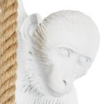 GLOBOSTAR® APES 01802 Μοντέρνο Κρεμαστό Φωτιστικό Οροφής με Ντουί 1 x E27 AC 220-240V IP20 - Λευκό & Μπεζ - Μ26 x Π28 x Υ69cm - Image 5