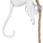 GLOBOSTAR® APES 01802 Μοντέρνο Κρεμαστό Φωτιστικό Οροφής με Ντουί 1 x E27 AC 220-240V IP20 - Λευκό & Μπεζ - Μ26 x Π28 x Υ69cm - Image 8