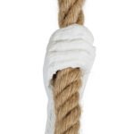 GLOBOSTAR® APES 01802 Μοντέρνο Κρεμαστό Φωτιστικό Οροφής με Ντουί 1 x E27 AC 220-240V IP20 - Λευκό & Μπεζ - Μ26 x Π28 x Υ69cm - Image 9