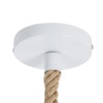 GLOBOSTAR® APES 01802 Μοντέρνο Κρεμαστό Φωτιστικό Οροφής με Ντουί 1 x E27 AC 220-240V IP20 - Λευκό & Μπεζ - Μ26 x Π28 x Υ69cm - Image 10