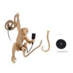 GLOBOSTAR® APES 01803 Μοντέρνο Κρεμαστό Φωτιστικό Οροφής με Ντουί 1 x E27 AC 220-240V IP20 - Χρυσό & Μπεζ - Μ26 x Π28 x Υ69cm - Image 10