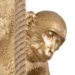 GLOBOSTAR® APES 01803 Μοντέρνο Κρεμαστό Φωτιστικό Οροφής με Ντουί 1 x E27 AC 220-240V IP20 - Χρυσό & Μπεζ - Μ26 x Π28 x Υ69cm - Image 5