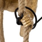 GLOBOSTAR® APES 01803 Μοντέρνο Κρεμαστό Φωτιστικό Οροφής με Ντουί 1 x E27 AC 220-240V IP20 - Χρυσό & Μπεζ - Μ26 x Π28 x Υ69cm - Image 6