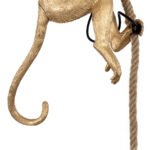 GLOBOSTAR® APES 01803 Μοντέρνο Κρεμαστό Φωτιστικό Οροφής με Ντουί 1 x E27 AC 220-240V IP20 - Χρυσό & Μπεζ - Μ26 x Π28 x Υ69cm - Image 7