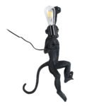 GLOBOSTAR® APES 01804 Μοντέρνο Φωτιστικό Τοίχου - Απλίκα με Ντουί 1 x E27 AC 220-240V IP20 - Μαύρο - Μ34 x Π31 x Υ61cm - Image 5