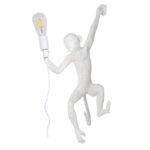 GLOBOSTAR® APES 01805 Μοντέρνο Φωτιστικό Τοίχου - Απλίκα με Ντουί 1 x E27 AC 220-240V IP20 - Λευκό - Μ34 x Π31 x Υ61cm - Image 4