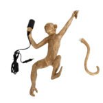 GLOBOSTAR® APES 01806 Μοντέρνο Φωτιστικό Τοίχου - Απλίκα με Ντουί 1 x E27 AC 220-240V IP20 - Χρυσό & Μαύρο - Μ34 x Π31 x Υ61cm - Image 12