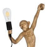 GLOBOSTAR® APES 01806 Μοντέρνο Φωτιστικό Τοίχου - Απλίκα με Ντουί 1 x E27 AC 220-240V IP20 - Χρυσό & Μαύρο - Μ34 x Π31 x Υ61cm - Image 6