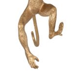 GLOBOSTAR® APES 01806 Μοντέρνο Φωτιστικό Τοίχου - Απλίκα με Ντουί 1 x E27 AC 220-240V IP20 - Χρυσό & Μαύρο - Μ34 x Π31 x Υ61cm - Image 9