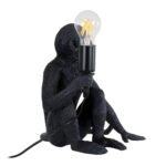 GLOBOSTAR® APES 01807 Μοντέρνο Επιτραπέζιο Φωτιστικό Πορτατίφ με Ντουί 1 x E27 AC 220-240V IP20 - Μαύρο - Μ30 x Π27 x Υ30cm - Image 5