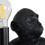 GLOBOSTAR® APES 01807 Μοντέρνο Επιτραπέζιο Φωτιστικό Πορτατίφ με Ντουί 1 x E27 AC 220-240V IP20 - Μαύρο - Μ30 x Π27 x Υ30cm - Image 6