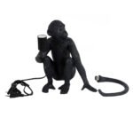 GLOBOSTAR® APES 01807 Μοντέρνο Επιτραπέζιο Φωτιστικό Πορτατίφ με Ντουί 1 x E27 AC 220-240V IP20 - Μαύρο - Μ30 x Π27 x Υ30cm - Image 10