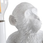 GLOBOSTAR® APES 01808 Μοντέρνο Επιτραπέζιο Φωτιστικό Πορτατίφ με Ντουί 1 x E27 AC 220-240V IP20 - Λευκό - Μ30 x Π27 x Υ30cm - Image 6