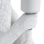 GLOBOSTAR® APES 01808 Μοντέρνο Επιτραπέζιο Φωτιστικό Πορτατίφ με Ντουί 1 x E27 AC 220-240V IP20 - Λευκό - Μ30 x Π27 x Υ30cm - Image 8