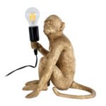 GLOBOSTAR® APES 01809 Μοντέρνο Επιτραπέζιο Φωτιστικό Πορτατίφ με Ντουί 1 x E27 AC 220-240V IP20 - Χρυσό - Μ30 x Π27 x Υ30cm - Image 4