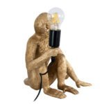 GLOBOSTAR® APES 01809 Μοντέρνο Επιτραπέζιο Φωτιστικό Πορτατίφ με Ντουί 1 x E27 AC 220-240V IP20 - Χρυσό - Μ30 x Π27 x Υ30cm - Image 5