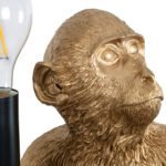 GLOBOSTAR® APES 01809 Μοντέρνο Επιτραπέζιο Φωτιστικό Πορτατίφ με Ντουί 1 x E27 AC 220-240V IP20 - Χρυσό - Μ30 x Π27 x Υ30cm - Image 6