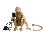 GLOBOSTAR® APES 01809 Μοντέρνο Επιτραπέζιο Φωτιστικό Πορτατίφ με Ντουί 1 x E27 AC 220-240V IP20 - Χρυσό - Μ30 x Π27 x Υ30cm - Image 10