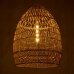 GLOBOSTAR® MALIBU 01810 Boho Κρεμαστό Φωτιστικό Οροφής με Ντουί 1 x E27 AC 220-240V IP20 - Μπεζ - Μ57 x Π57 x Υ75cm - Image 3