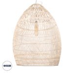 GLOBOSTAR® MALIBU 01812 Boho Κρεμαστό Φωτιστικό Οροφής με Ντουί 1 x E27 AC 220-240V IP20 - Μπεζ - Μ95 x Π95 x Υ125cm