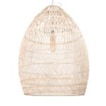 GLOBOSTAR® MALIBU 01812 Boho Κρεμαστό Φωτιστικό Οροφής με Ντουί 1 x E27 AC 220-240V IP20 - Μπεζ - Μ95 x Π95 x Υ125cm - Image 4