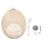 GLOBOSTAR® MALIBU 01812 Boho Κρεμαστό Φωτιστικό Οροφής με Ντουί 1 x E27 AC 220-240V IP20 - Μπεζ - Μ95 x Π95 x Υ125cm - Image 9