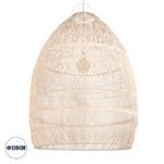 GLOBOSTAR® MALIBU 01813 Boho Κρεμαστό Φωτιστικό Οροφής με Ντουί 1 x E27 AC 220-240V IP20 - Μπεζ - Μ120 x Π120 x Υ156cm