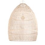 GLOBOSTAR® MALIBU 01813 Boho Κρεμαστό Φωτιστικό Οροφής με Ντουί 1 x E27 AC 220-240V IP20 - Μπεζ - Μ120 x Π120 x Υ156cm - Image 4